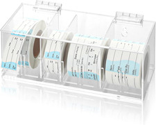 Adjustable Label Dispenser with 4 Disks, 9" X 3.5" X 3.5", for Sticker Rolls