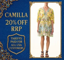 CAMILLA Tales Of Topkapi Palace Short Waisted Dress Size S RRP $695