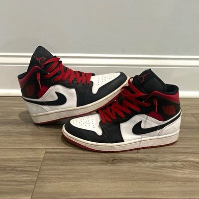 Jordan 1 Mid Black Gym Red for Sale - Authenticity Guaranteed - eBay