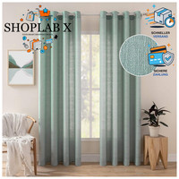 Voile VorhäNge Leinenoptik ÖSen 2Er Set SeegrüN 140X225Cm 2 StüCk