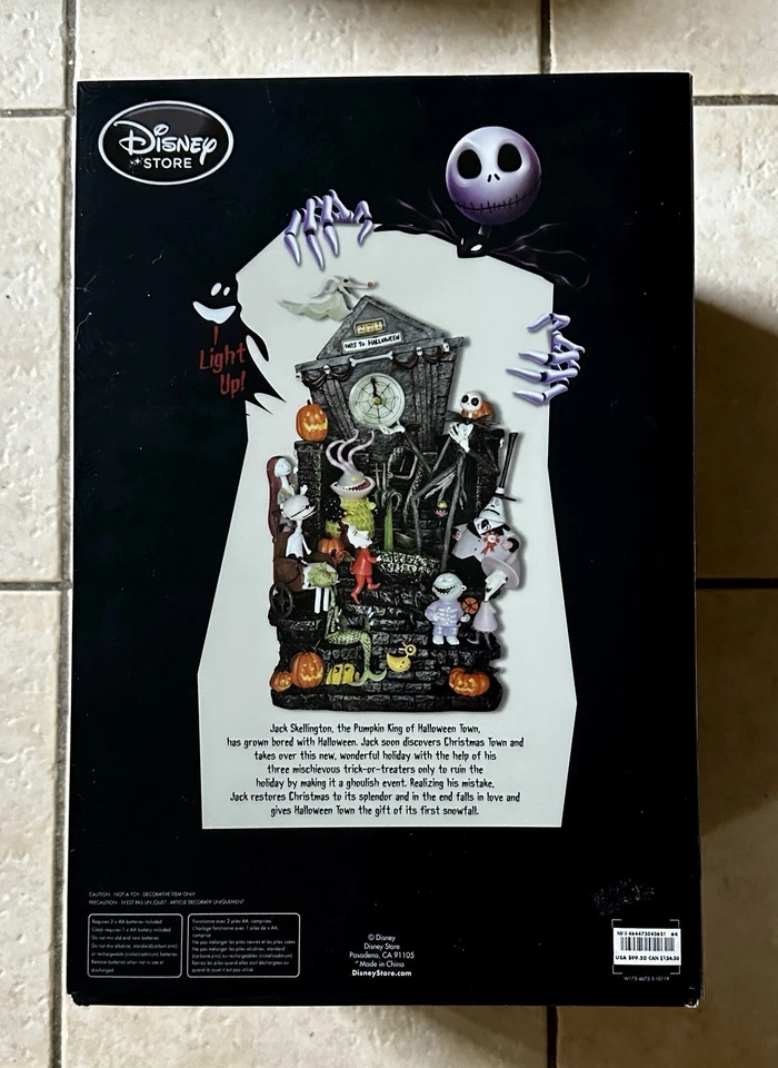 Disney Store Pesadilla antes de Navidad Reloj Manto NBX Iluminar Patrimonio Foto 4 de 4