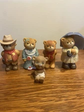 Enesco lucky and me ceamic figurines set of 5