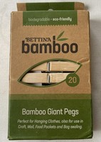 20 X Bambus-Holzklammern Starke WäScheklammern WäSche Klammern Bamboo