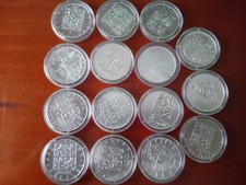 Lot 15 Coins Czech Republic 200 Korun Silver + 2 x Austria 5 Euro Original Packaging