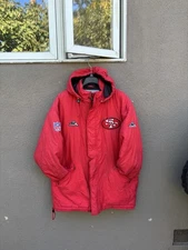 Vintage San Francisco 49ers Apex One Authentic Pro Line Puffer Jacket Size Large