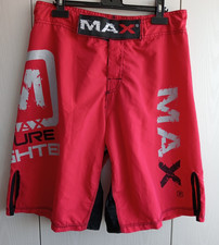 MAX MMA Lightweight Shorts RED Pure Fighter - pre owned Size 34