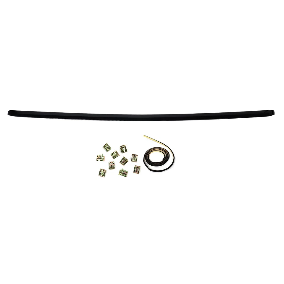 Grille Hood Molding Trim Glossy Black For Chevy Silverado 2500HD 3500 2007-2010 Foto 2 de 4