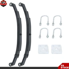 2Pack 3500lb Single Trailer Axle Suspension 1750lb 4 Leaf Springs w/ U bolt Kit