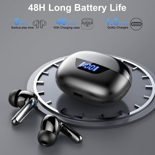 Wireless Earbuds, Bluetooth 5.3 Headphones Bass Stereo, 48Hours Playtime, 4 E... - Picture 6 of 7