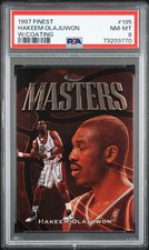 1997 FINEST W/COATING #195 HAKEEM OLAJUWON PSA 8