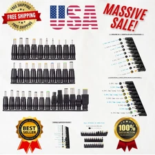 Durable 34-Piece DC Power Plug Kit for Laptops and Monitors – Safety Guaranteed