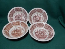 Meakin 4 Berry Dessert Bowls 5 1/4"  Fair Winds USS Portsmouth