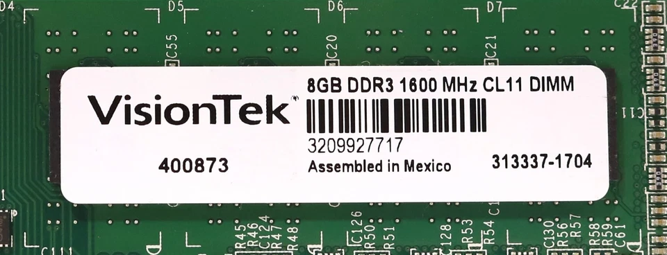 VisionTek 8GB PC3-12800 DDR3-1600MHz CL11 DIMM Memory P/N: 313337-1704 Tested - Image 2 of 2