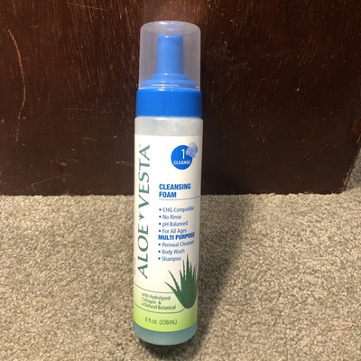 Aloe Vesta Cleansing Foam Multi Purpose: Perineal Cleanser Body Wash Shampoo 8oz