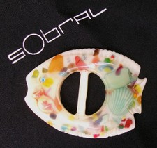 Sobral Brazil Preterito Perfeito Artist Made Fish Belt Buckle or Sarong Clip