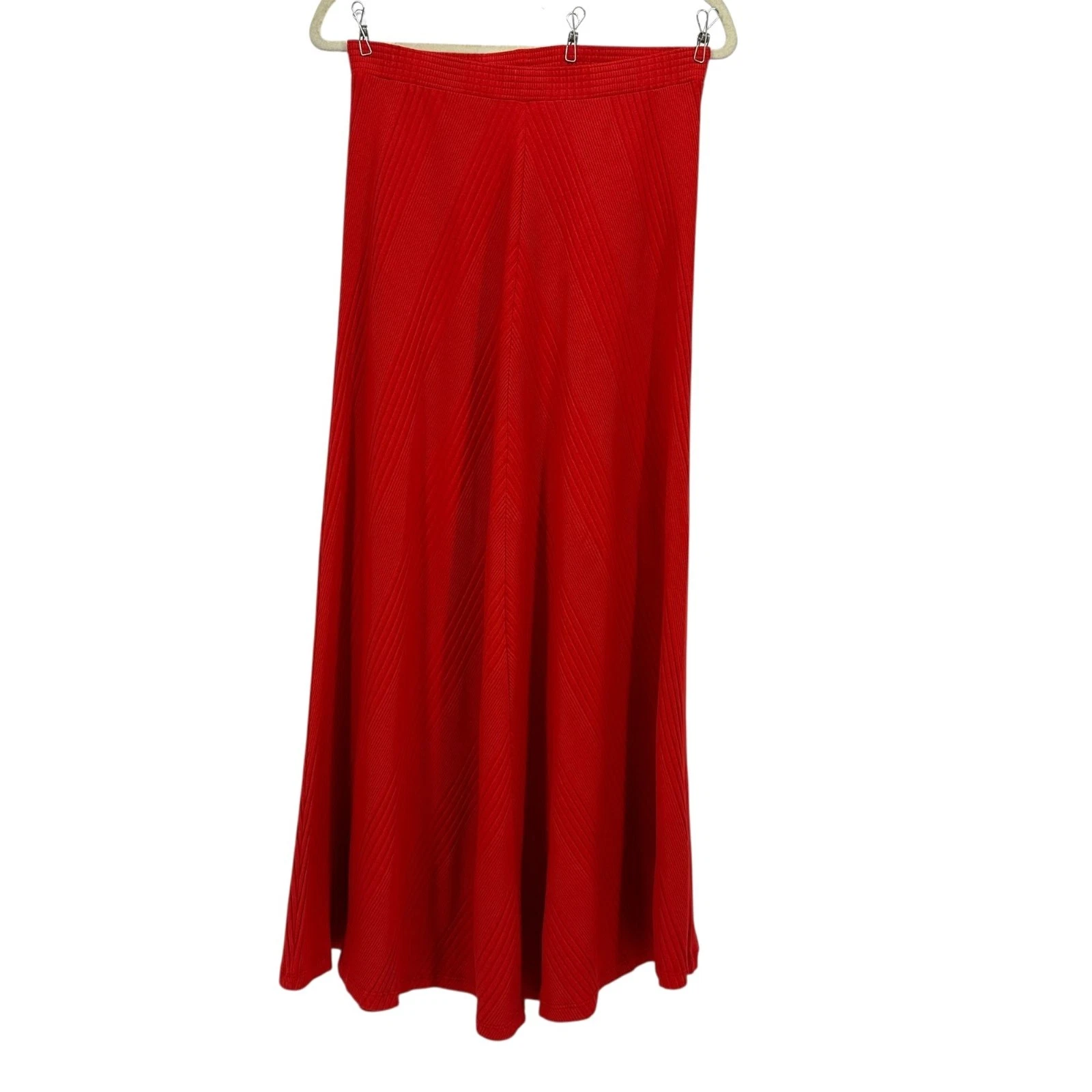 Wyeth Womens XS Skirt Hart Chevron Knit Textured Midi Maxi Red Pull On
Opens in a new window or tab