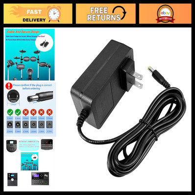 9V DC Power Adapter for Electronic Drum Kits - Compatible with Alesis Command, N
