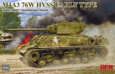 Ryefield Models 5058 1/35 M4A3 76W HVSS Early Type w/ Workable Tracks Model Kit