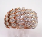 Men's Wedding Band Ring 3.00Ctw Round Cut Real Moissanite 14K Rose Gold Plated