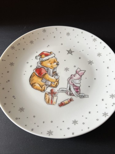 Disney Winnie the Pooh Insalata di Natale App Piatti Dessert Set 4 Fiocchi di Neve Maialino - Foto 8 di 9