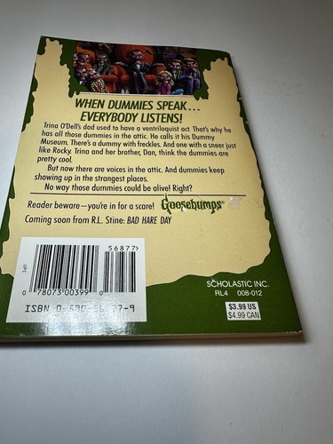 Night of the Living Dummy III 3, Goosebumps #40, R.L. Stine, 1st Print, No Cards - Foto 2 di 5