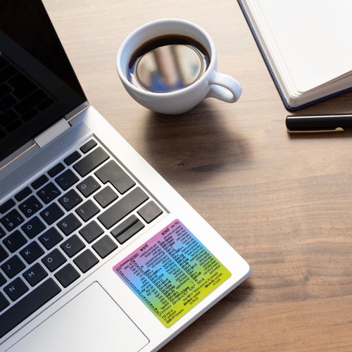 4 Fogli Adesivi Con Tasti di Scelte Laptop -Adesivi -Decalcomanie - Foto 5 di 12