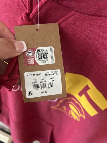 Felpa con cappuccio pullover rosso USC Trojans taglia media 38/40 - Foto 5 di 5