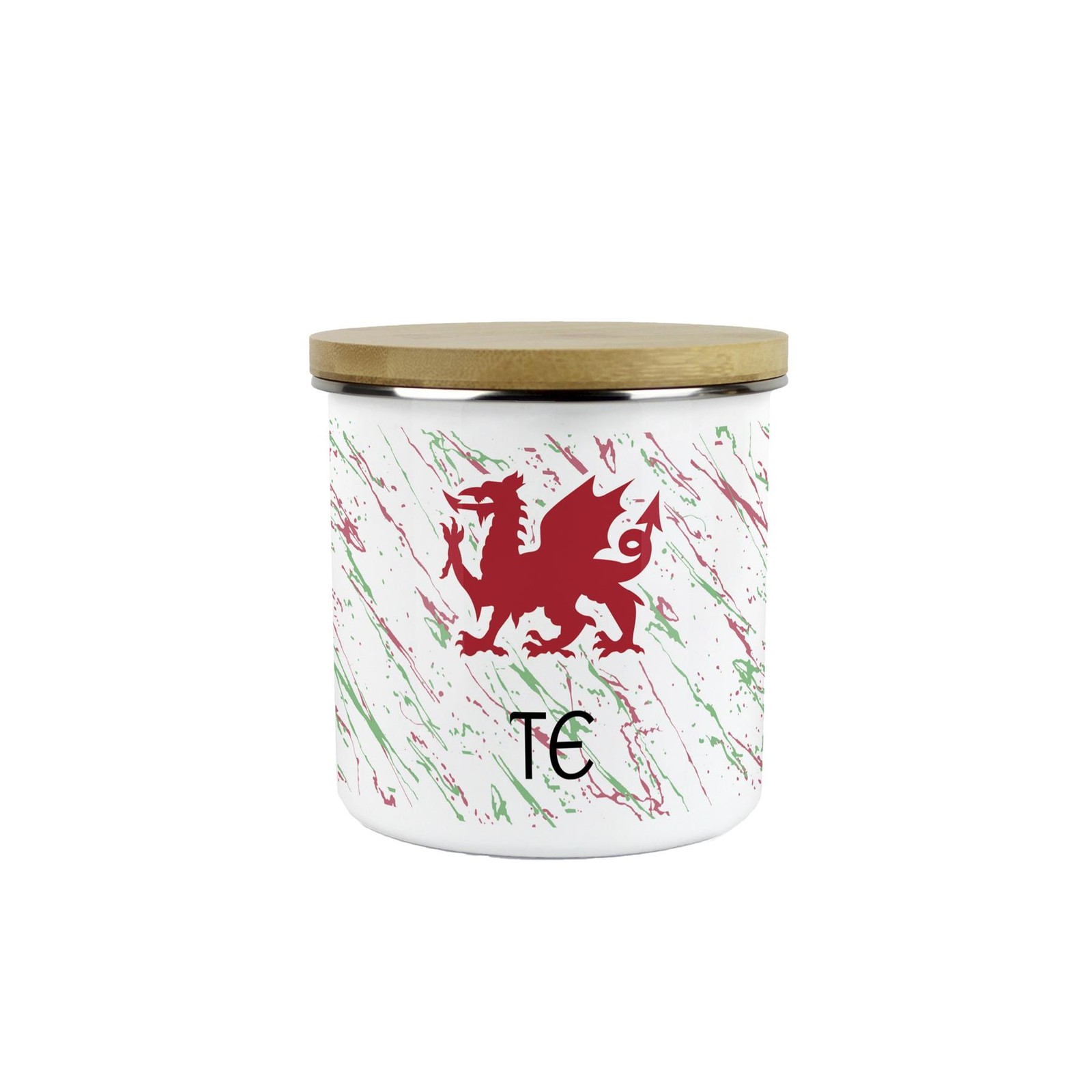 Welsh Dragon Tea Kitchen Canister - Cymru Wales Te Home Gift