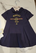 Girls Gucci Blue GG Dress Size:12/18 Months 