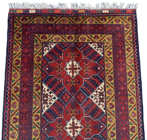Fine Quality Hand Knotted Afghan Khal Muhammadi Wool Area Runner Rug 10 x 3 Ft - Picture 6 of 9