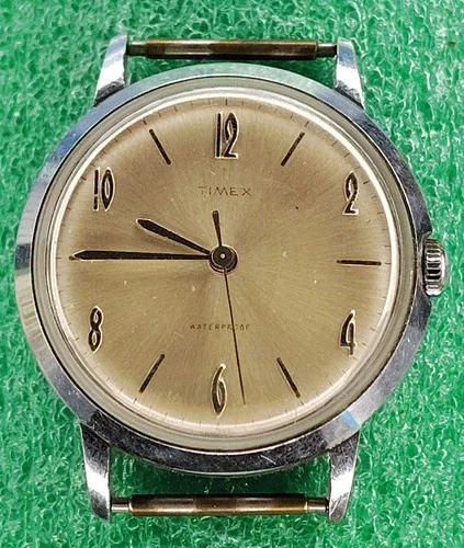 lot C2125 mens 1966 Timex Marlin Dash Number Manual Wind Vintage Watch Parts