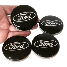 4x Black 54mm Wheel Center Caps For Ford Mustang Escape Focus Fusion Explorer