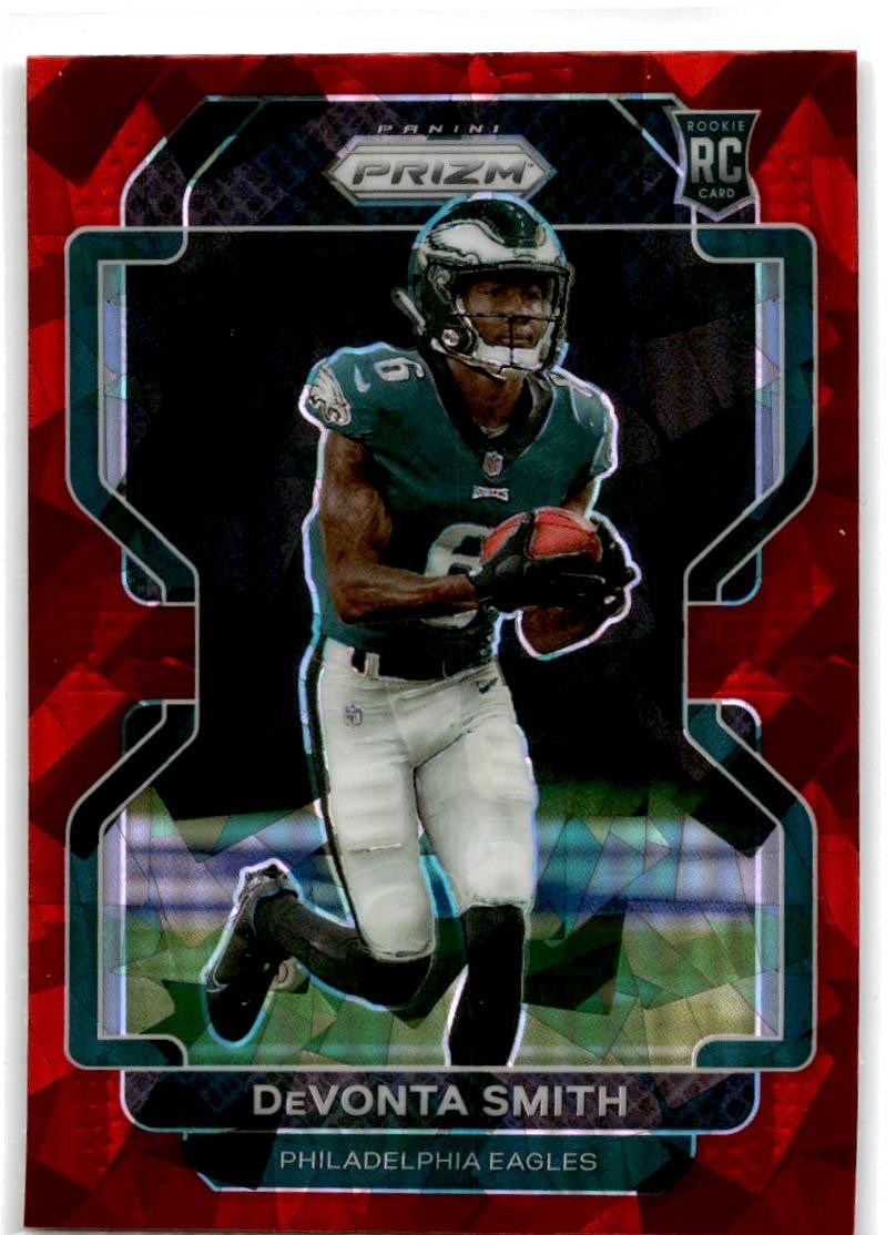 2021 Panini Prizm #335 DeVonta Smith Red Ice
