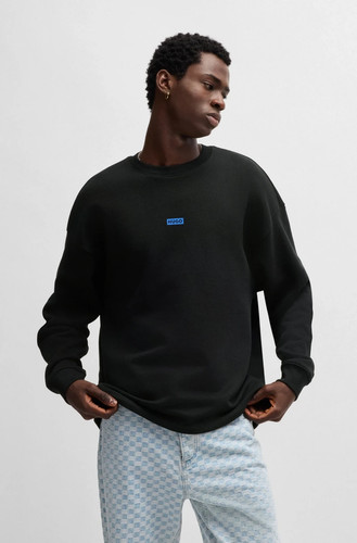 HUGO Blue Naviu Men's Loose-Fit Sweatshirt - XL - $119