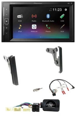 Pioneer DAB Lenkrad 2DIN Bluetooth USB Autoradio für Toyota RAV 4 2001-2005 - Bild 1 von 4