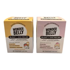 Wonder Belly Bloat & Gas Relief Mango Smoothie Strawberry Shortcake 42 Ct Each