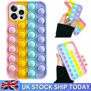 Pop Fidget Push Bubble Toys Phone Cover Case For Iphone 12 11 Pro Max 6 7 8 Plus Ebay
