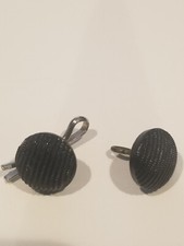 Men's Tuxedo Shirt Black Onyx and gold Tone Button Studs Set 2Pc Vintage