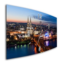 BM Wanduhr 50 cm x 25 cm leises Uhrwerk Quarzuhrwerk 7467-1a Köln Kölner Dom