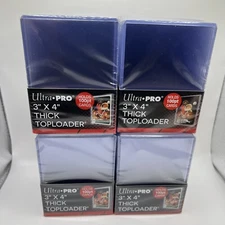 Ultra Pro 3X4 Thick Toploaders 4 Packs of 25 for up to 100pt Point Cards