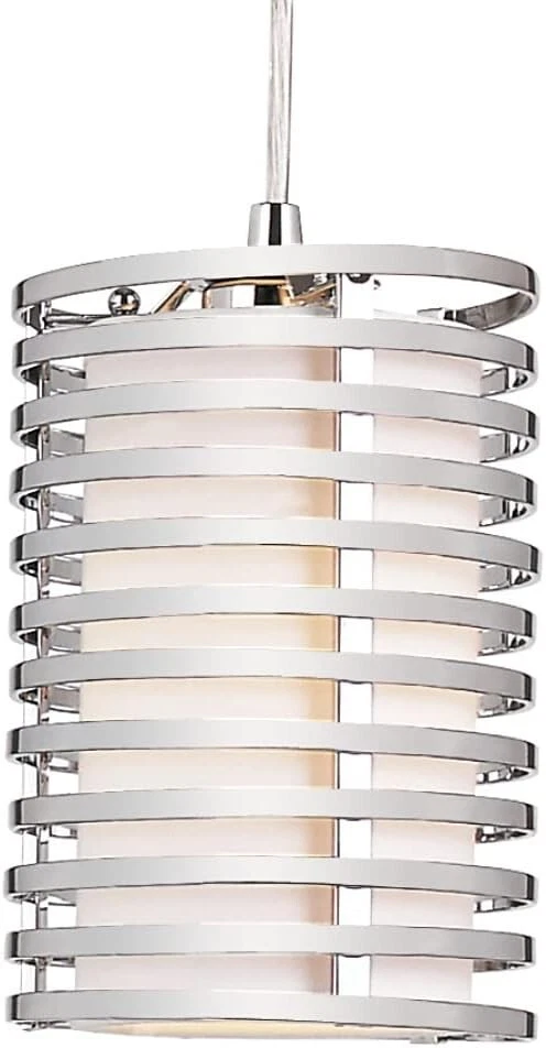 Mini lámpara de techo colgante Avenue 1 luz cromada pulida $303 Foto 2 de 3