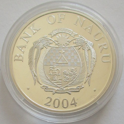 Nauru 10 Dollars 2004 European Monuments Fürstenpalast in Monaco 1 Oz Silber - Picture 2 of 2