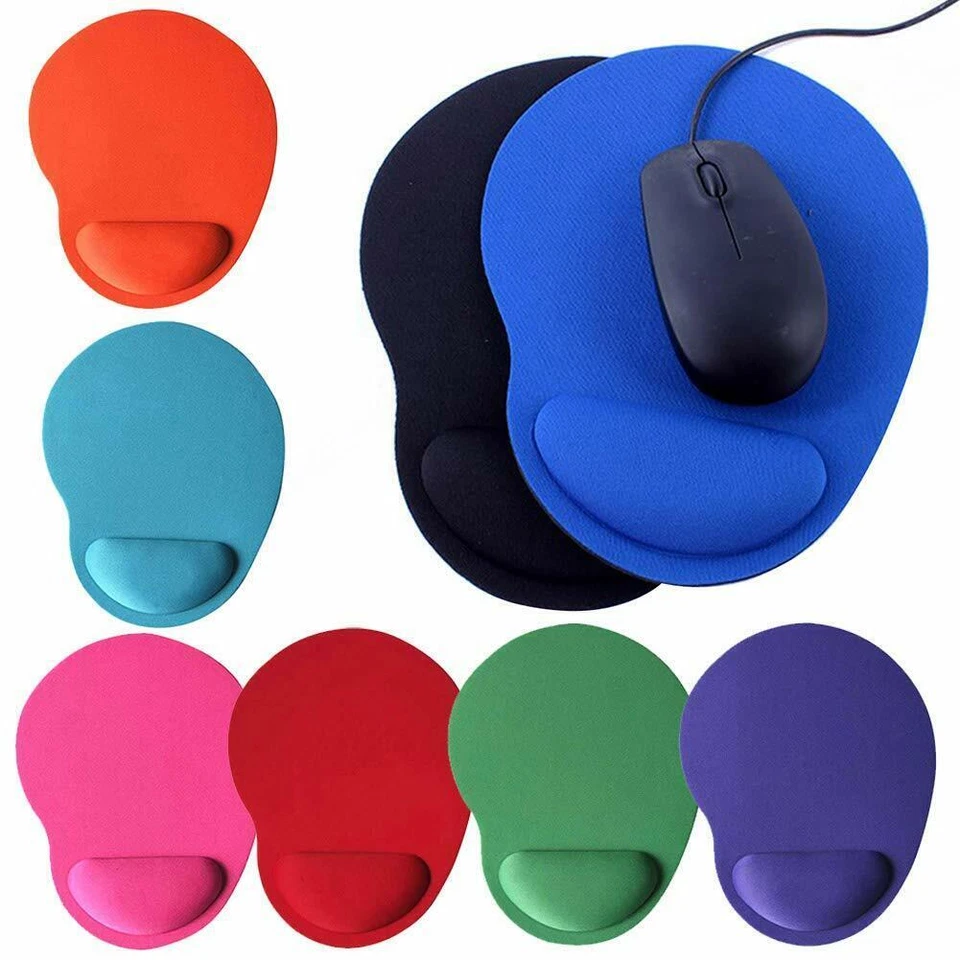 ANTI-SLIP MOUSE PAD MAT WITH FOAM WRIST SUPPORT PC & LAPTOP UK SELLER - Image 2 of 4