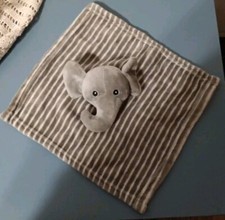 Lila Jack Elephant Baby Lovey Plush Grey Stripe Security Blanket