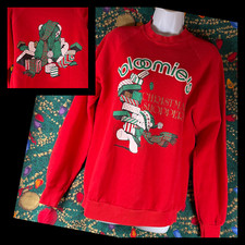 VTG Bloomingdales Bloomie's Christmas Shopper Women's Large Sweatshirt 50/50 USA