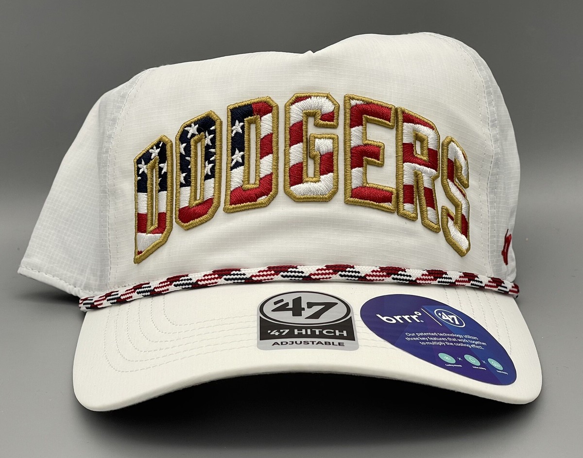 Los Angeles Dodgers USA Flag Script 47 Brand Hat Hitch Snapback
