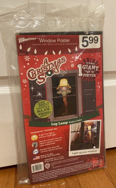 A Christmas Story Leg Lamp Giant Window Poster 3 X 5 Ft Reuseable Decor For Sale Online Ebay