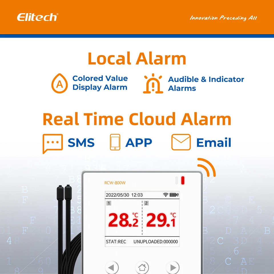 Elitech Temperature Data Logger WiFi Recorder Monitor Cloud Storage RCW-800W-TDE - Image 3 of 4