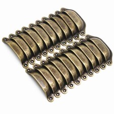 20 Pack Antique Brass Cabinet Pulls Vintage F...