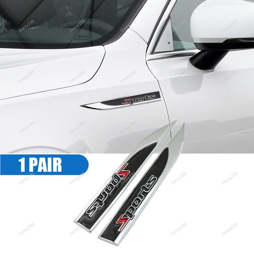 3D Sports Car Logo Metal Emblem Badge Sticker Side Fender Decal Auto Accessories - Picture 3 of 8